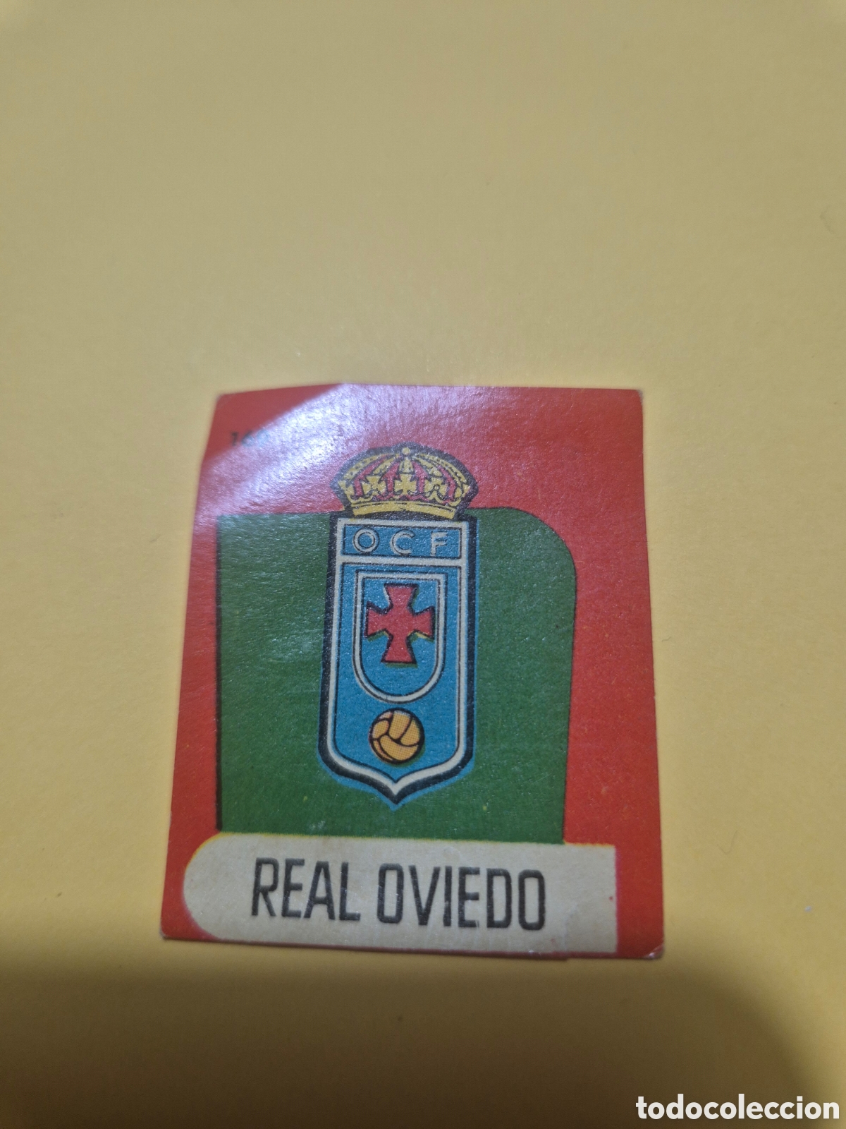 Cromos de f&uacute;tbol: ESCUDO REAL OVIEDO CAMPEONES 1959 BRUGUERA