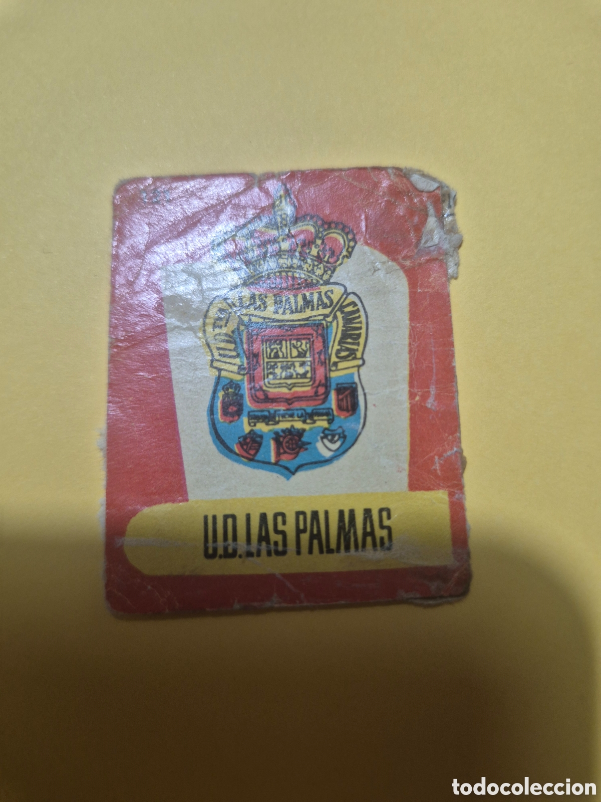 Cromos de f&uacute;tbol: ESCUDO UD LAS PALMAS CAMPEONES 1959 BRUGUERA