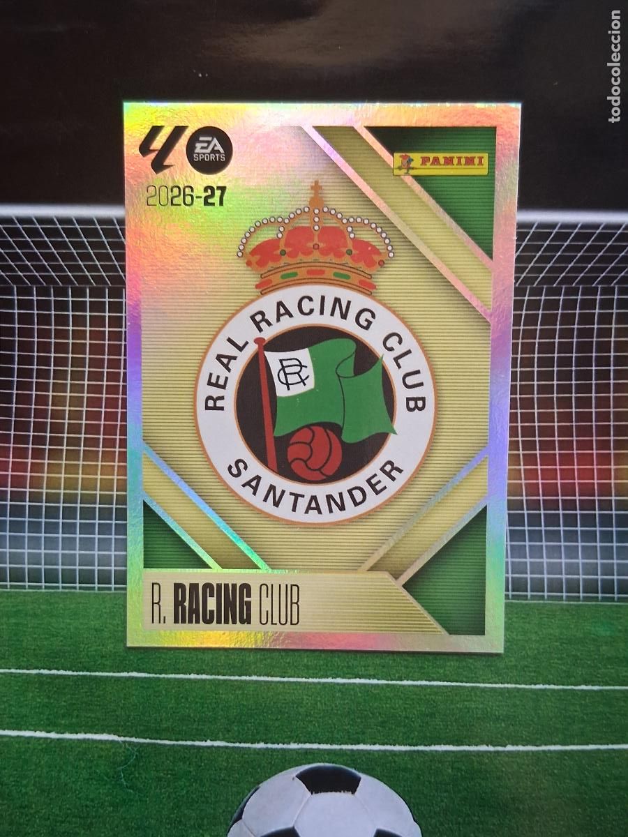Cromos de f&uacute;tbol: 1 ESCUDO RACING DE SANTANDER CROMOS EDICIONES ESTE LIGA FUTBOL PANINI 2026 2027 26 27