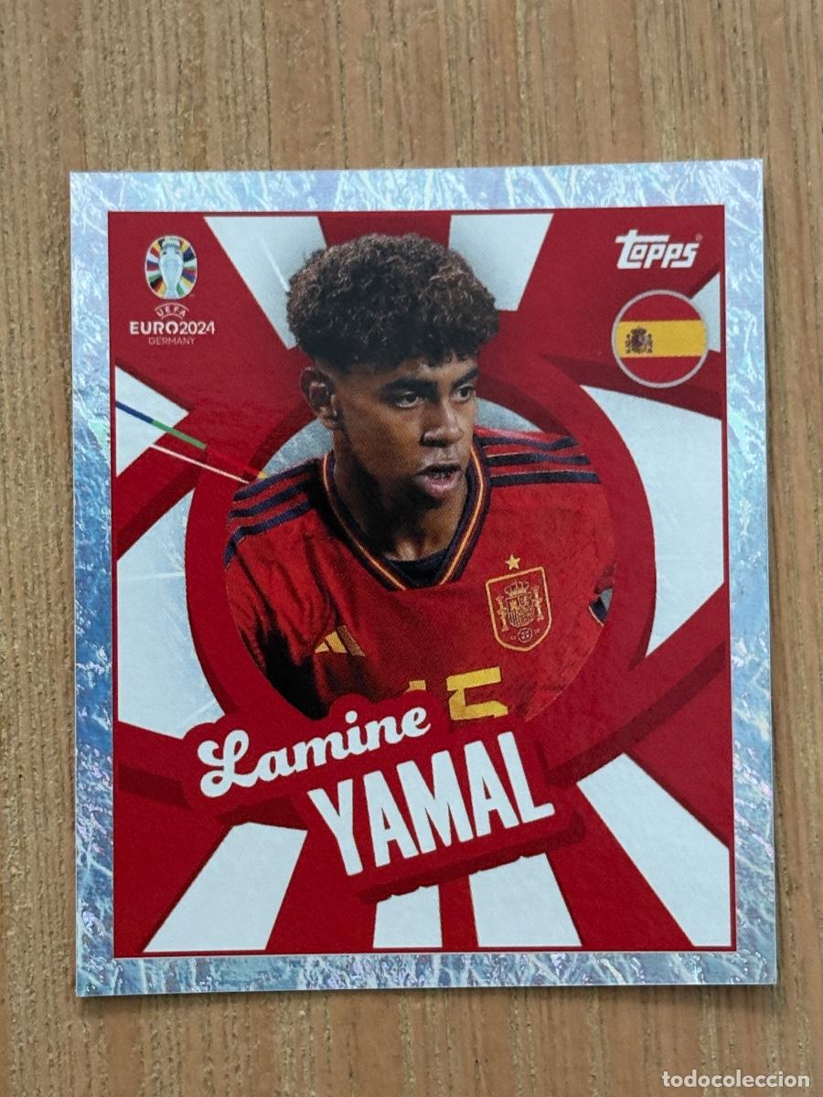 Cromos de f&uacute;tbol: ESP PTW LAMINE YAMAL ESPA&Ntilde;A EUROCOPA 2024 euro 24 ALEMANIA TOPPS STICKER ROOKIE