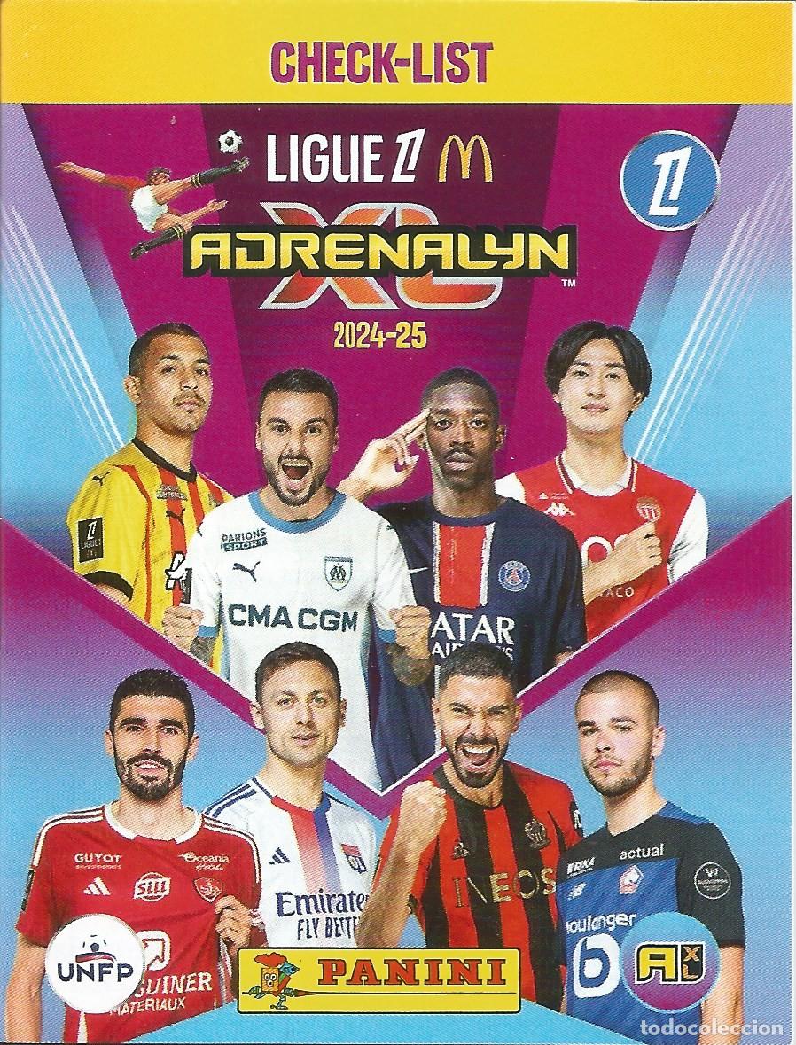 Cromos de f&uacute;tbol: Check-List Checklist - 29 p&aacute;ginas - Ligue 1 McDonald's 2024-25 - Adrenalyn XL (Panini, 2024) - Nuevo