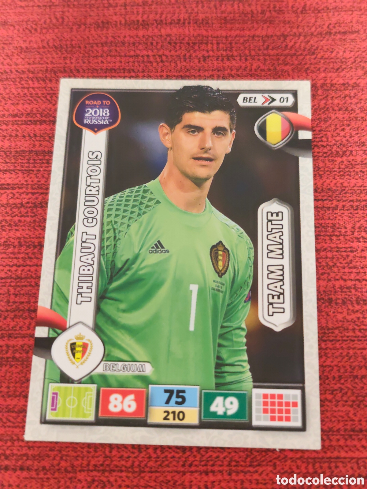 Cromos de f&uacute;tbol: BEL_01 COURTOIS B&Eacute;LGICA ADRENALYN XL ROAD TO RUSSIA 2018