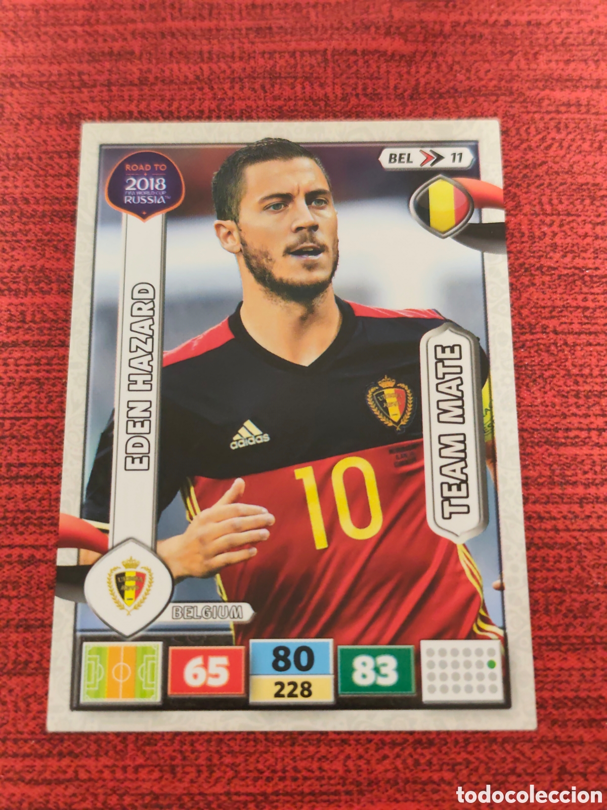 Cromos de f&uacute;tbol: BEL_11 EDEN HAZARD B&Eacute;LGICA ADRENALYN XL ROAD TO RUSSIA 2018