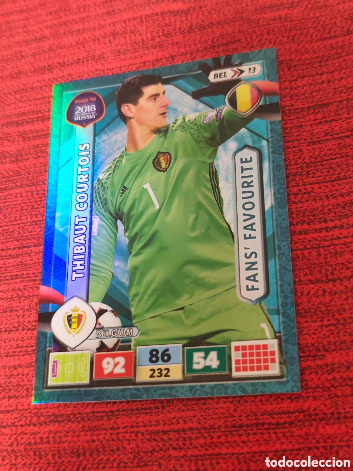 Cromos de f&uacute;tbol: BEL_13 COURTOIS B&Eacute;LGICA ADRENALYN XL ROAD TO RUSSIA 2018
