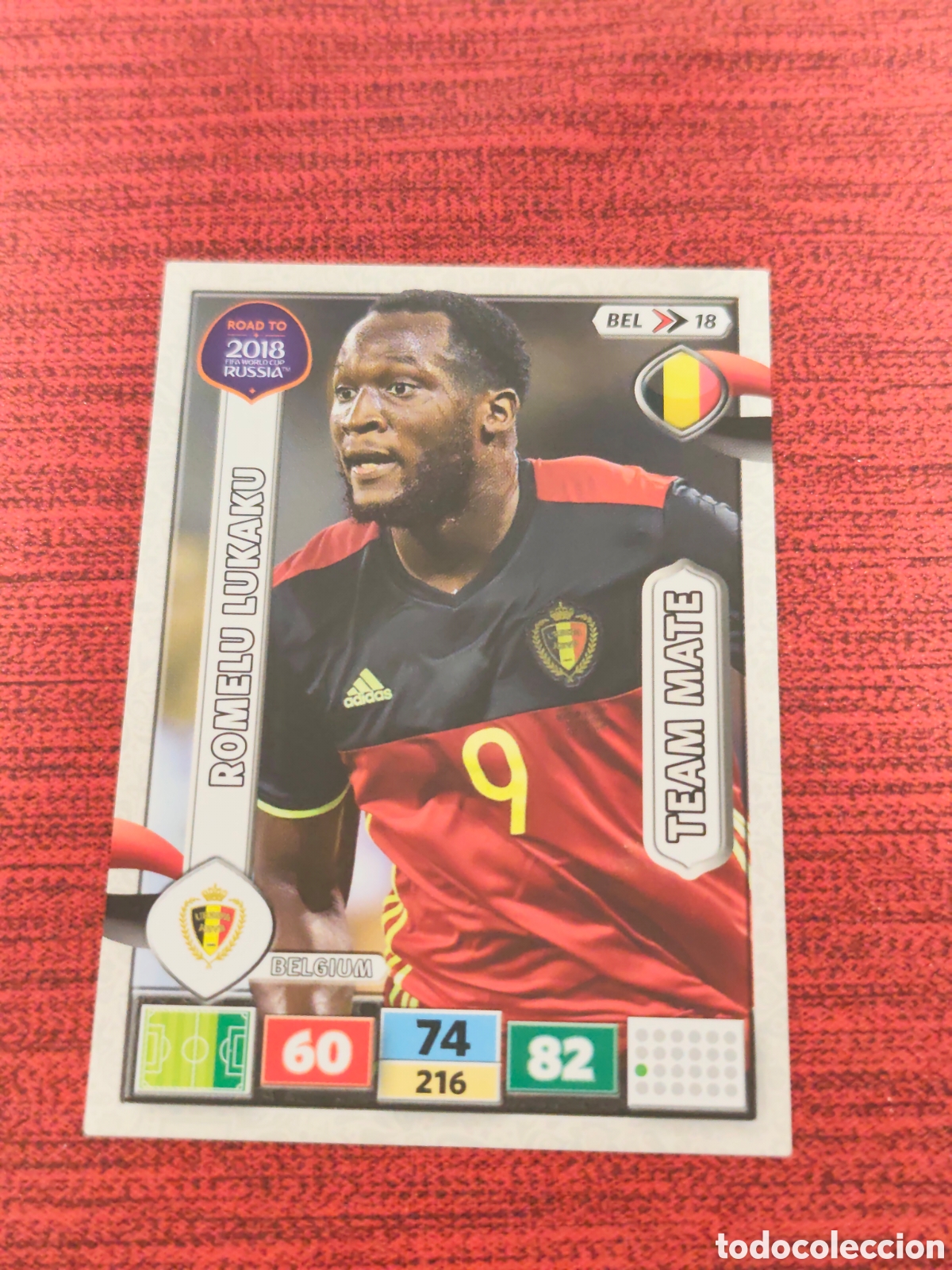 Cromos de f&uacute;tbol: BEL_18 LUKAKU B&Eacute;LGICA ADRENALYN XL ROAD TO RUSSIA 2018