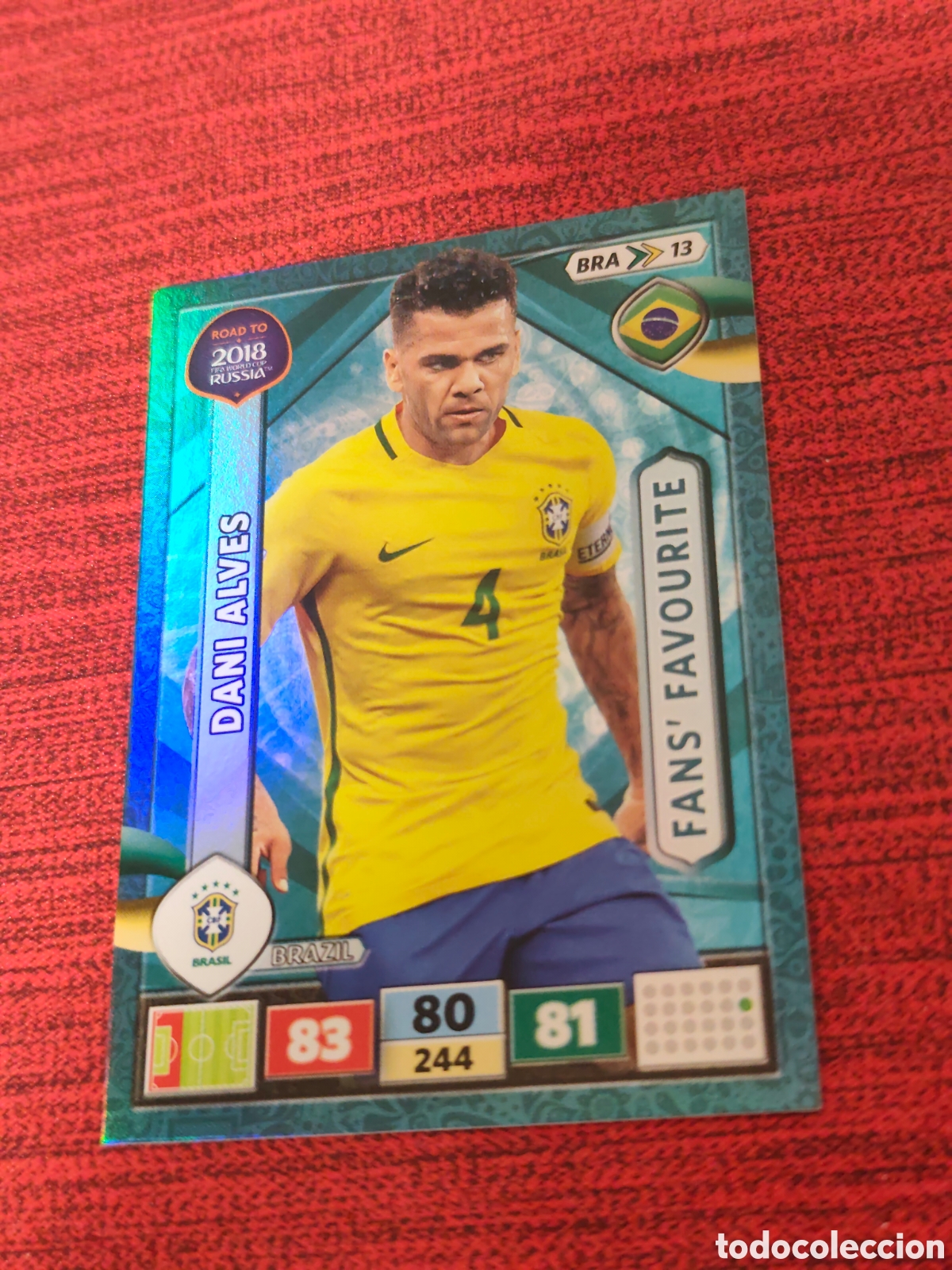 Fu&szlig;ball-Sticker: BRA_13 DANI ALVES BRASIL ADRENALYN XL ROAD TO RUSSIA 2018