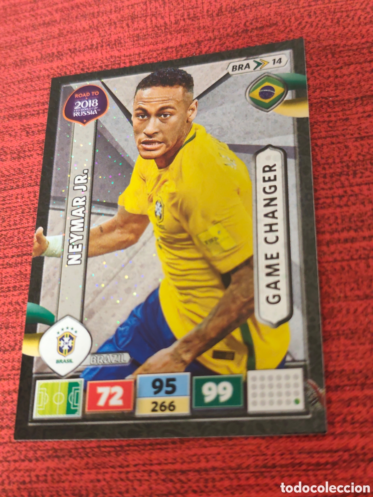 Cartes &agrave; collectionner de Football: BRA_14 NEYMAR BRASIL ADRENALYN XL ROAD TO RUSSIA 2018