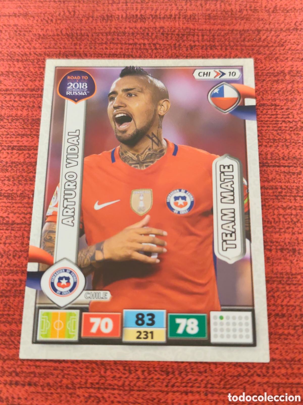 Fu&szlig;ball-Sticker: CHI_10 ARTURO VIDAL CHILE ADRENALYN XL ROAD TO RUSSIA 2018