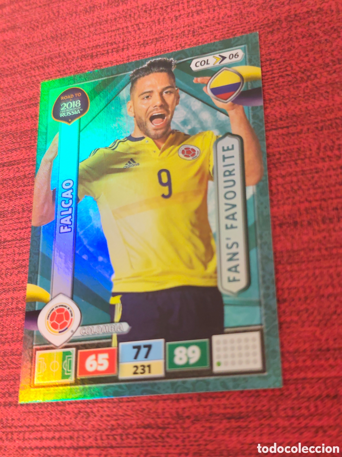 Fu&szlig;ball-Sticker: COL_06 FALCAO COLOMBIA ADRENALYN XL ROAD TO RUSSIA 2018