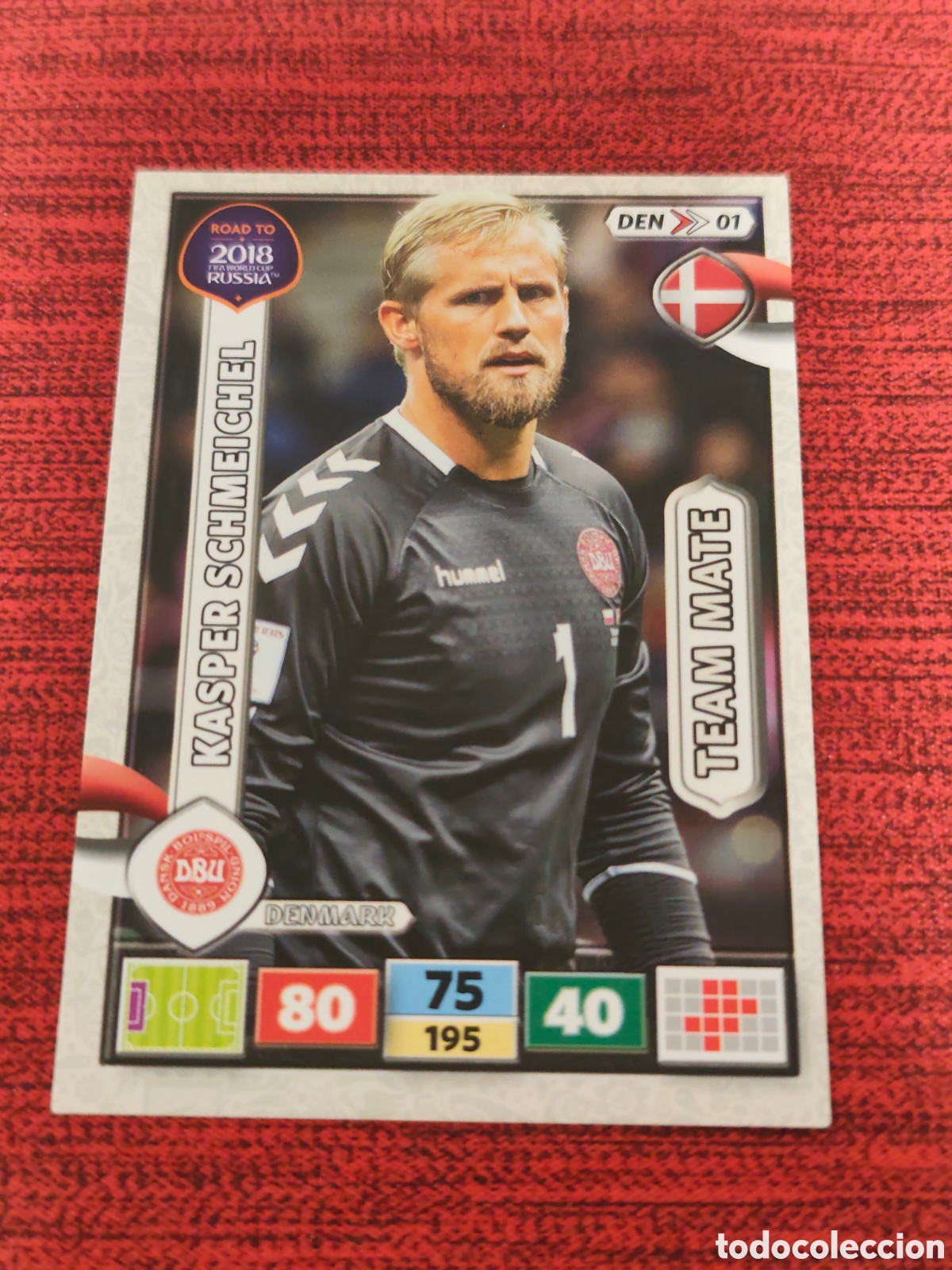 Cromos de f&uacute;tbol: DEN_01 KASPER SCHMEICHEL DINAMARCA ADRENALYN XL ROAD TO RUSSIA 2018