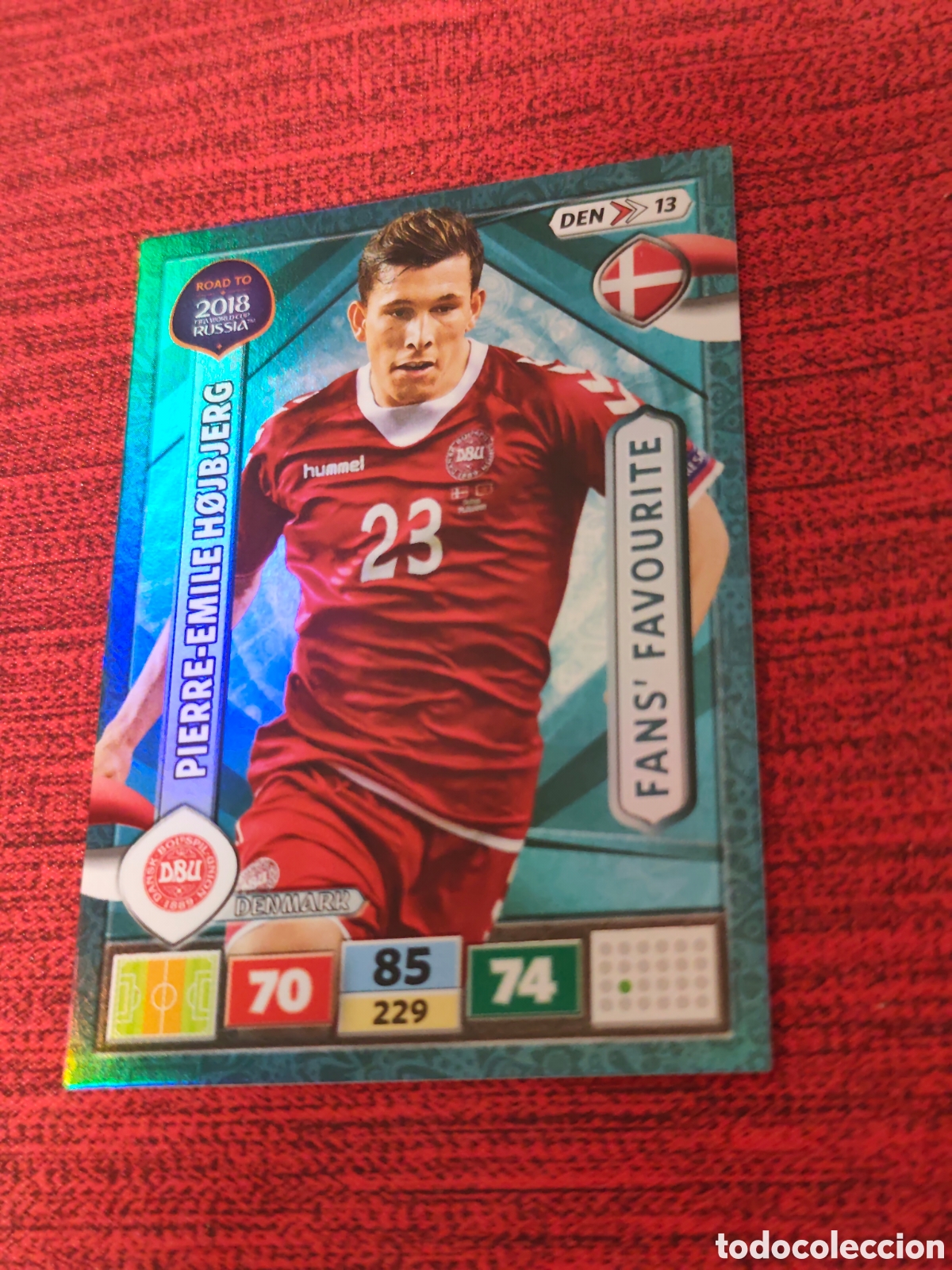 Football Stickers: DEN_13 H&Oslash;JBJERG DINAMARCA ADRENALYN XL ROAD TO RUSSIA 2018