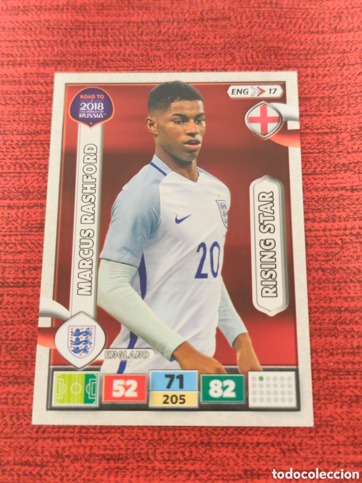 Cromos de f&uacute;tbol: ENT_17 RASHFORD INGLATERRA ADRENALYN XL ROAD TO RUSSIA 2018