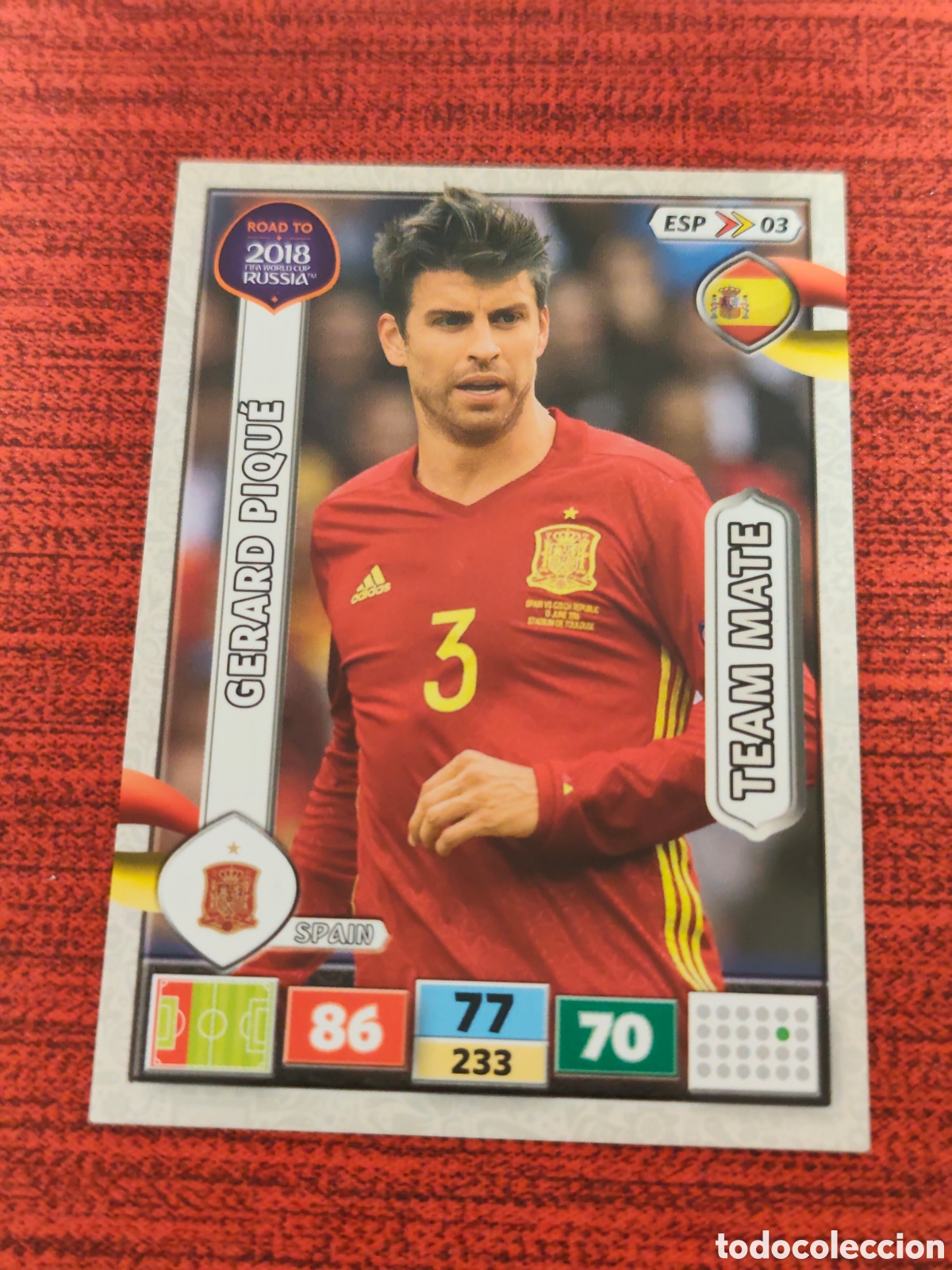 Cromos de f&uacute;tbol: ESP_03 PIQU&Eacute; ESPA&Ntilde;A ADRENALYN XL ROAD TO RUSSIA 2018