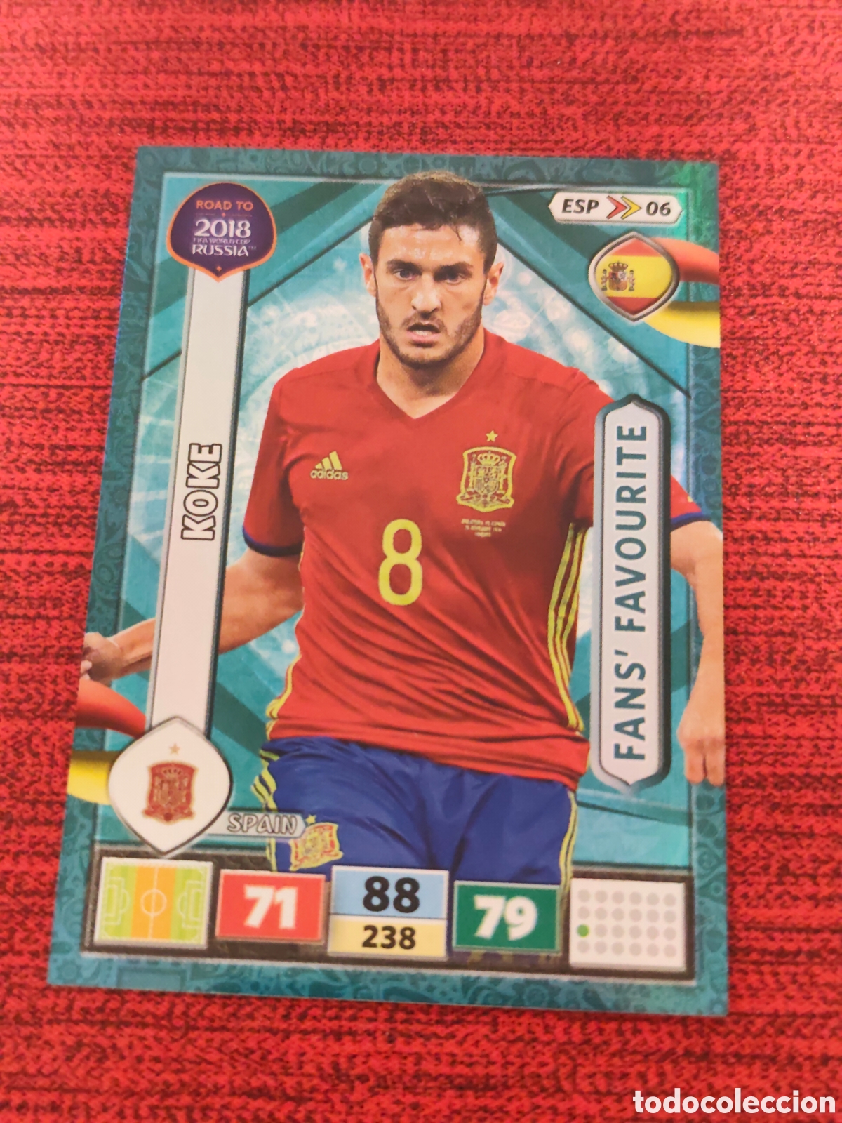 Cromos de f&uacute;tbol: ESP_06 KOKE ESPA&Ntilde;A ADRENALYN XL ROAD TO RUSSIA 2018
