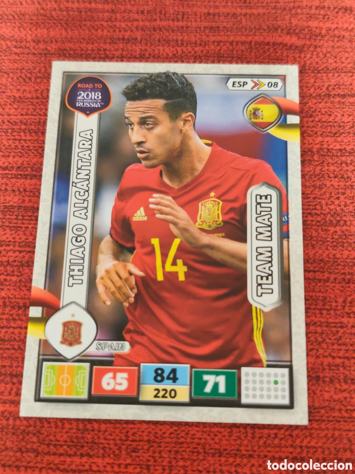 Cromos de f&uacute;tbol: ESP_08 THIAGO ALC&Aacute;NTARA ESPA&Ntilde;A ADRENALYN XL ROAD TO RUSSIA 2018