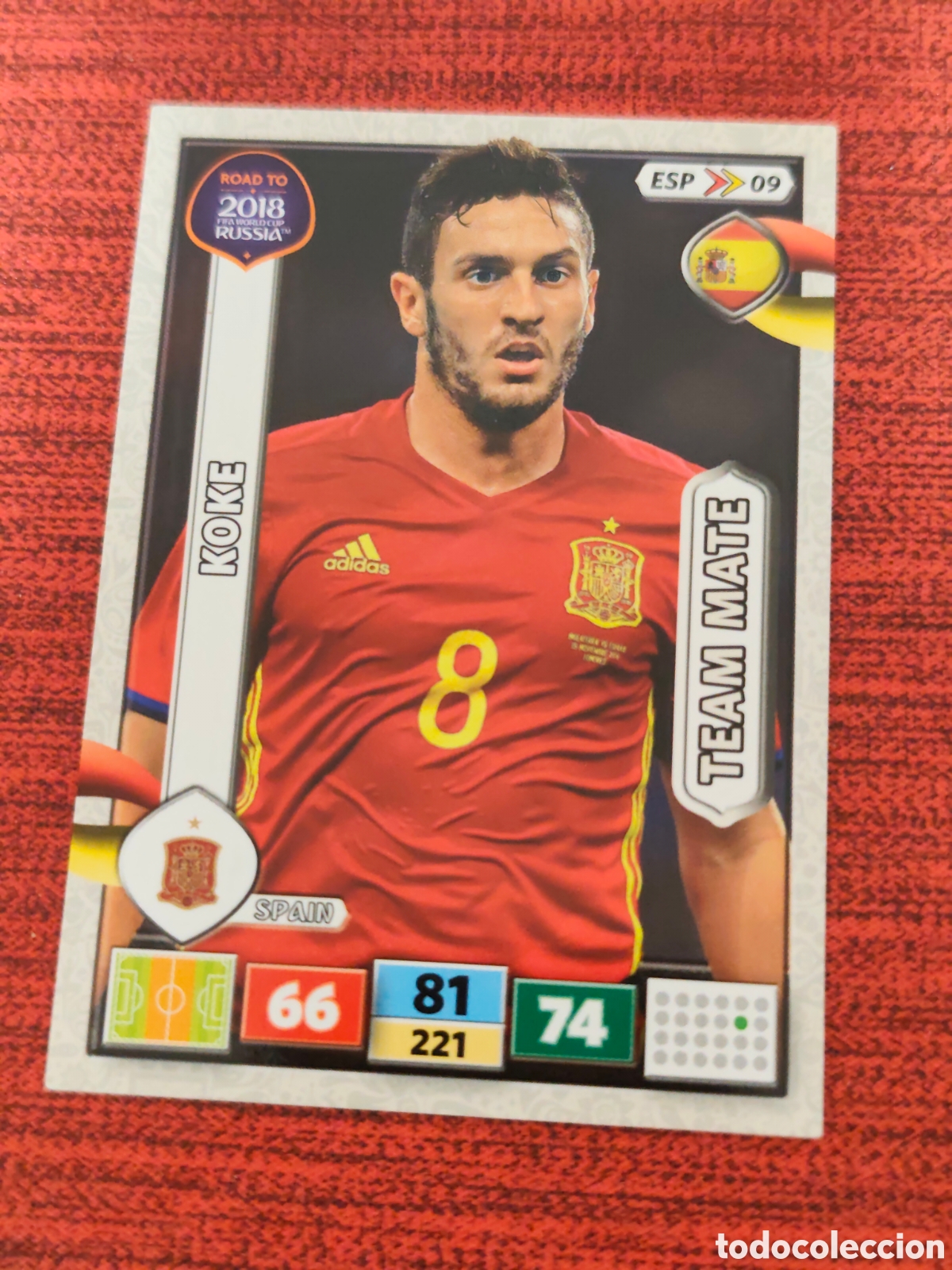 Cromos de f&uacute;tbol: ESP_09 KOKE ESPA&Ntilde;A ADRENALYN XL ROAD TO RUSSIA 2018