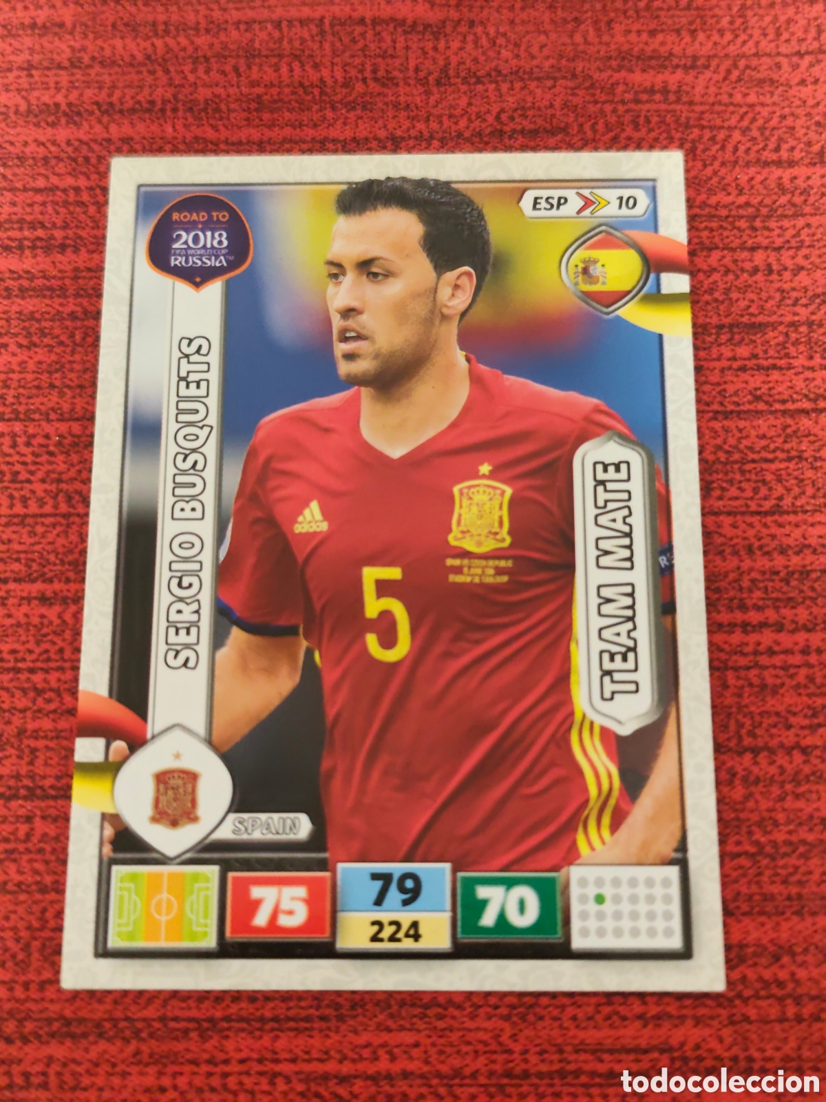 Cromos de f&uacute;tbol: ESP_10 SERGIO BUSQUETS ESPA&Ntilde;A ADRENALYN XL ROAD TO RUSSIA 2018