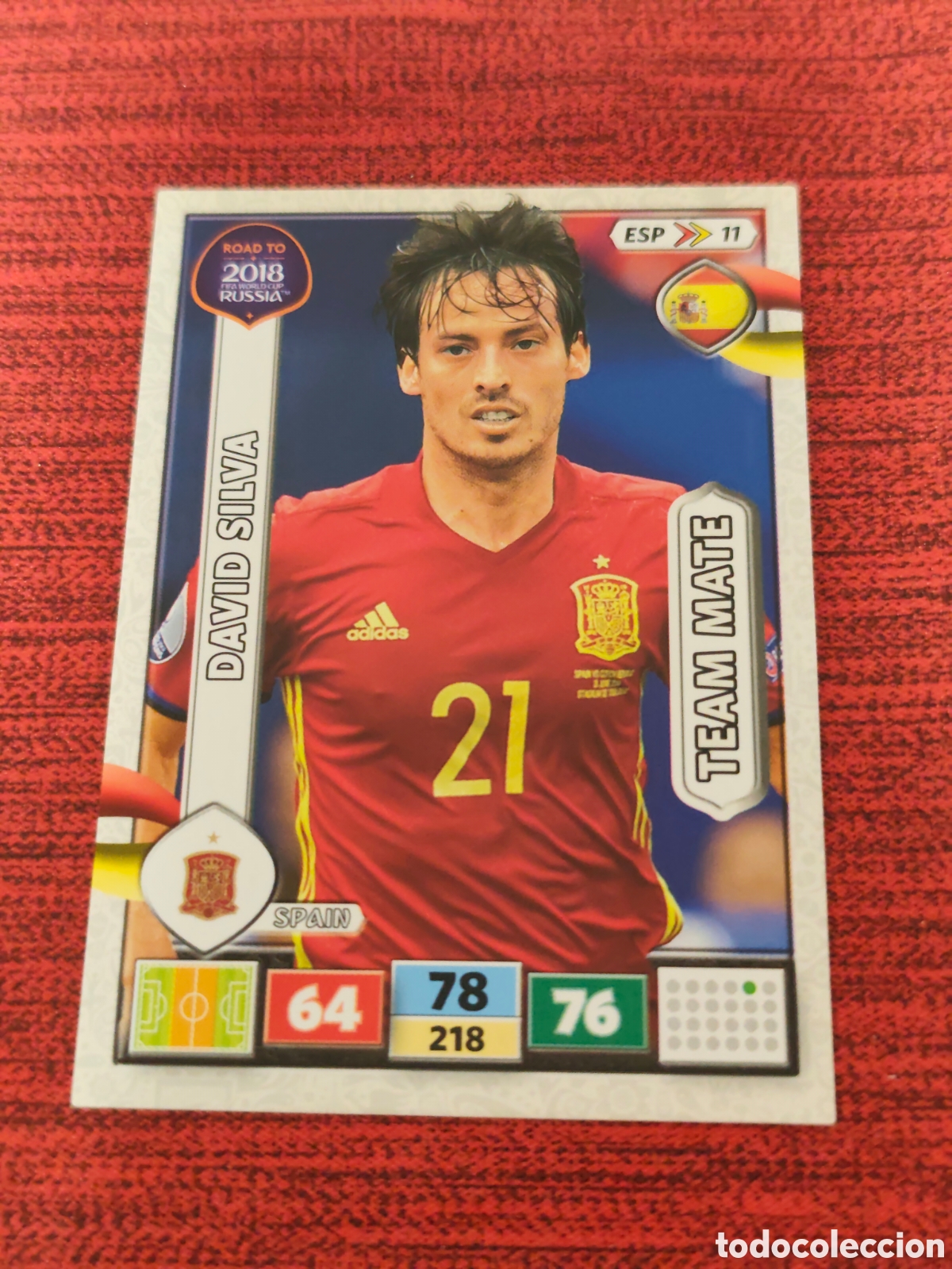 Cromos de f&uacute;tbol: ESP_11 DAVID SILVA ESPA&Ntilde;A ADRENALYN XL ROAD TO RUSSIA 2018