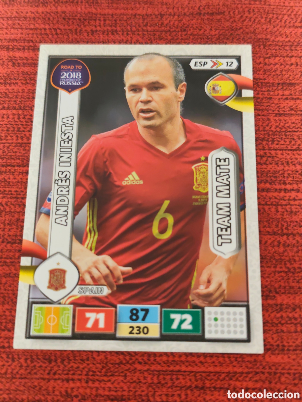 Cromos de f&uacute;tbol: ESP_12 INIESTA ESPA&Ntilde;A ADRENALYN XL ROAD TO RUSSIA 2018