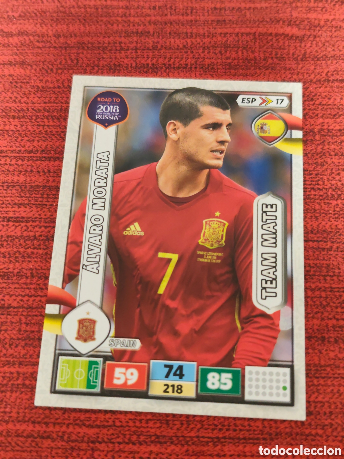Cromos de f&uacute;tbol: ESP_17 MORATA ESPA&Ntilde;A ADRENALYN XL ROAD TO RUSSIA 2018