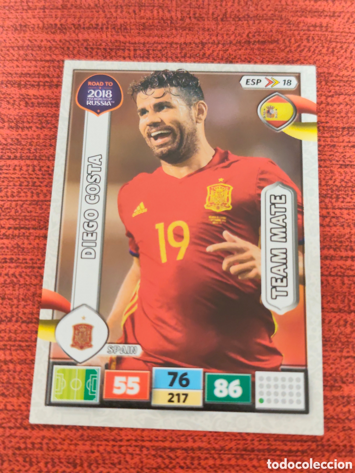 Cromos de f&uacute;tbol: ESP_18 DIEGO COSTA ESPA&Ntilde;A ADRENALYN XL ROAD TO RUSSIA 2018