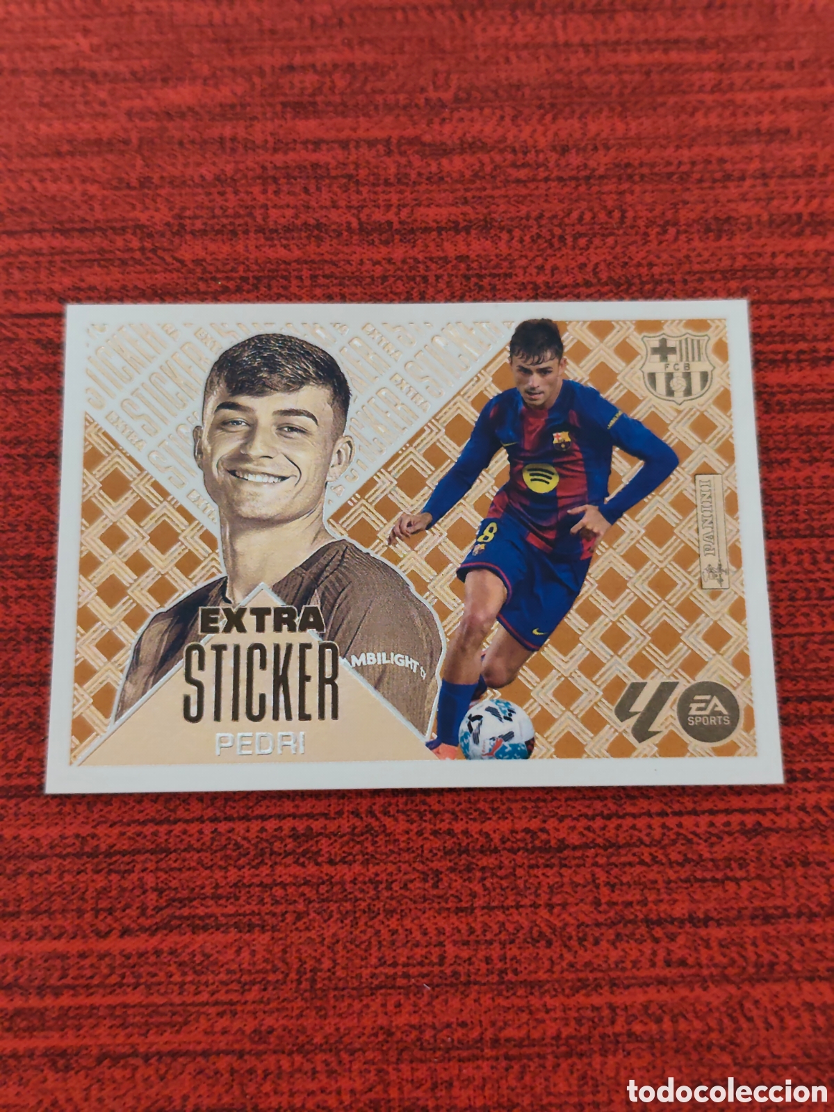 Cromos de f&uacute;tbol: EXTRA STICKER BRONCE PEDRI FC BARCELONA EDICIONES ESTE 2026 2027