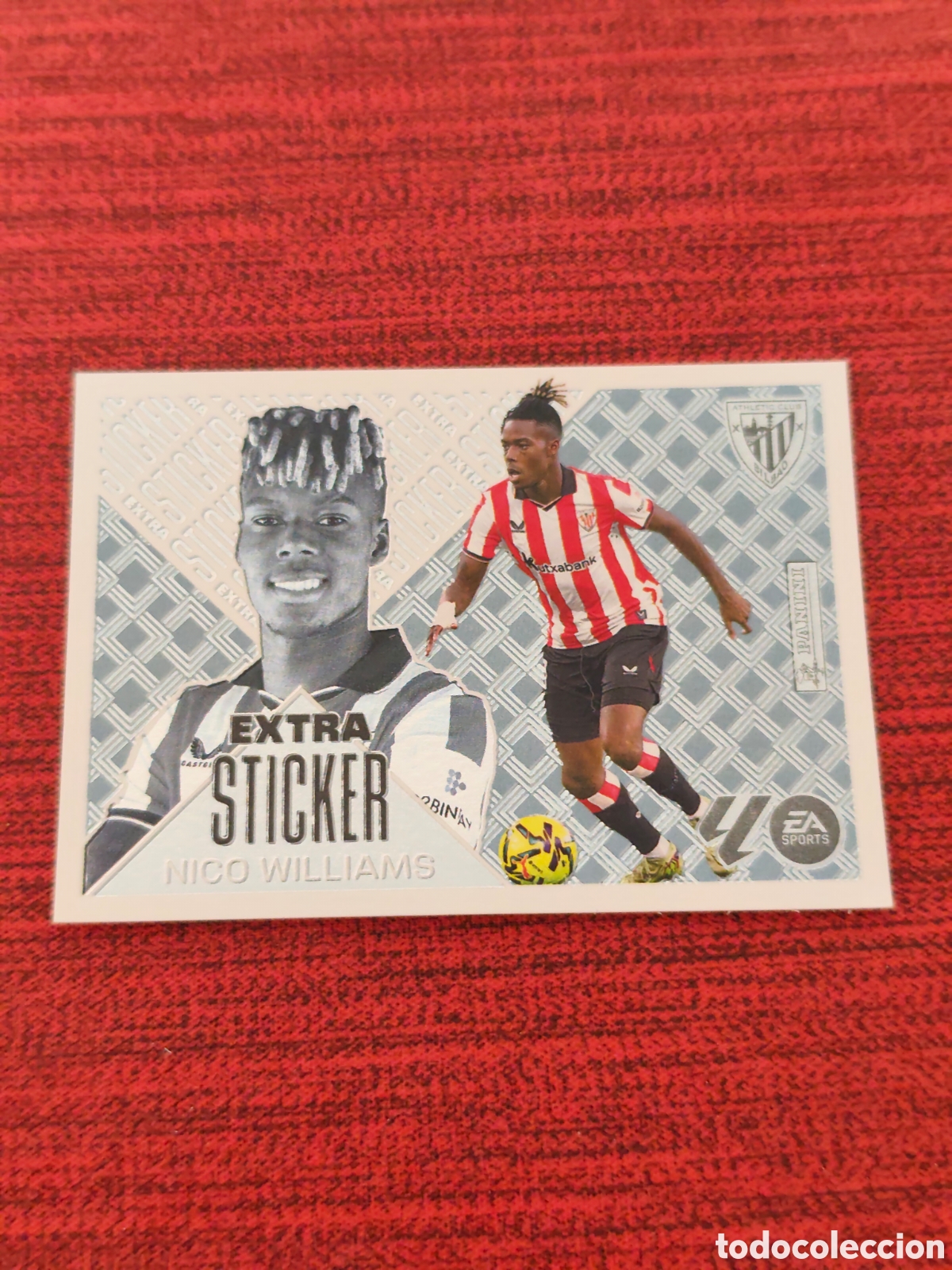 Cromos de f&uacute;tbol: EXTRA STICKER PLATA NICO WILLIAMS ATHLETIC BILBAO EDICIONES ESTE 2026 2027