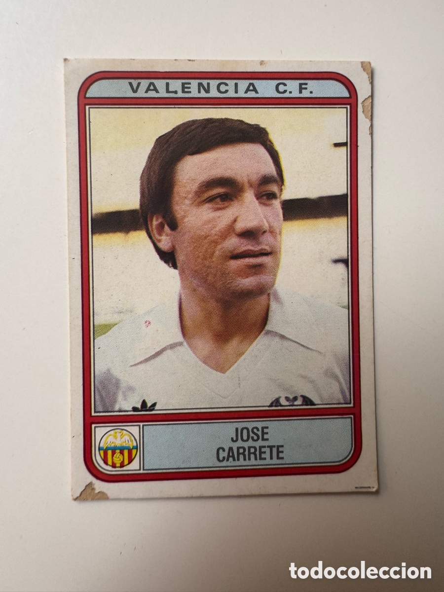 Cromos de f&uacute;tbol: Figurine Panini Futbol 81 - 82 1981 1982 Valencia &ndash; N&ordm; 282 &ndash; JOSE CARRETE
