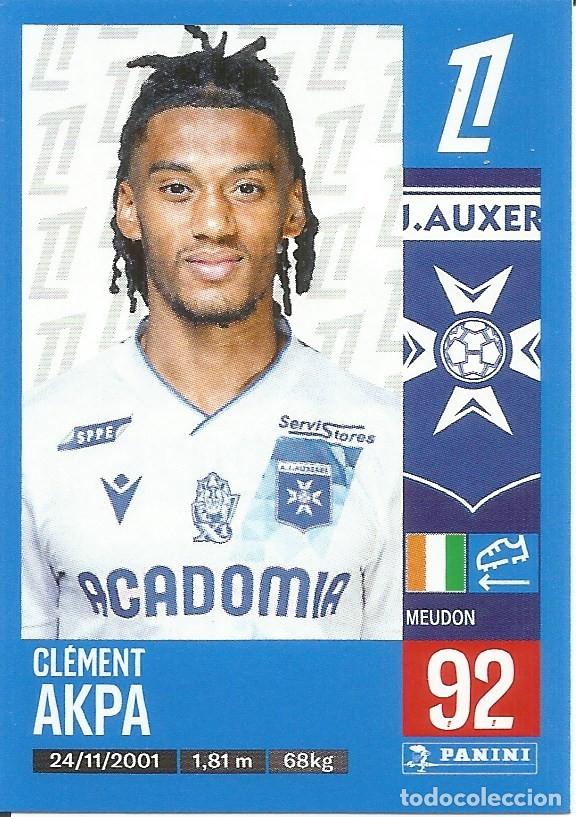 Cromos de f&uacute;tbol: Cromo n.&ordm; 46 - Cl&eacute;ment Akpa - Auxerre - Foot 2024 2025 - Ligue 1 McDonald's (Panini) - UNFP