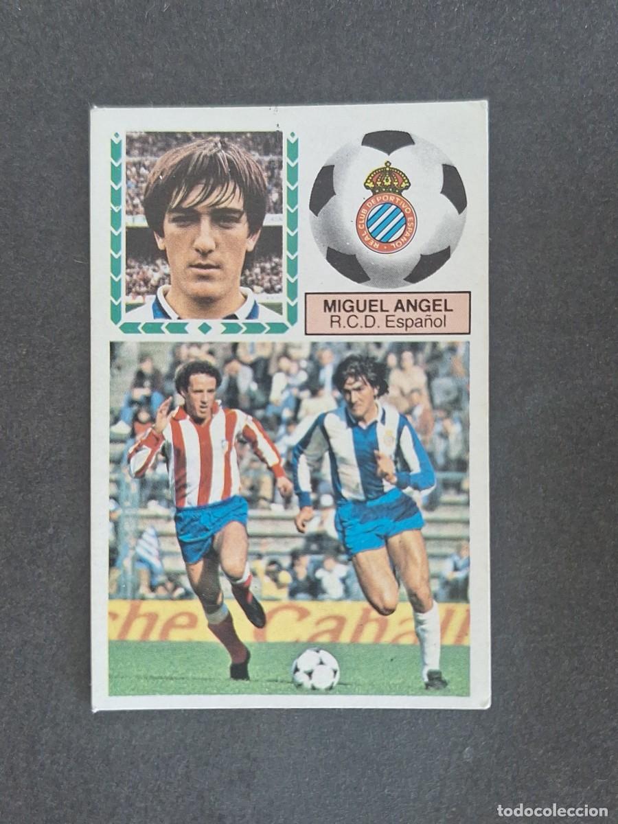 Fu&szlig;ball-Sticker: L6 MIGUEL ANGEL R. C. D. ESPA&Ntilde;OL LIGA ESTE 1983 1984 83 84 DESPEGADO RECUPERADO