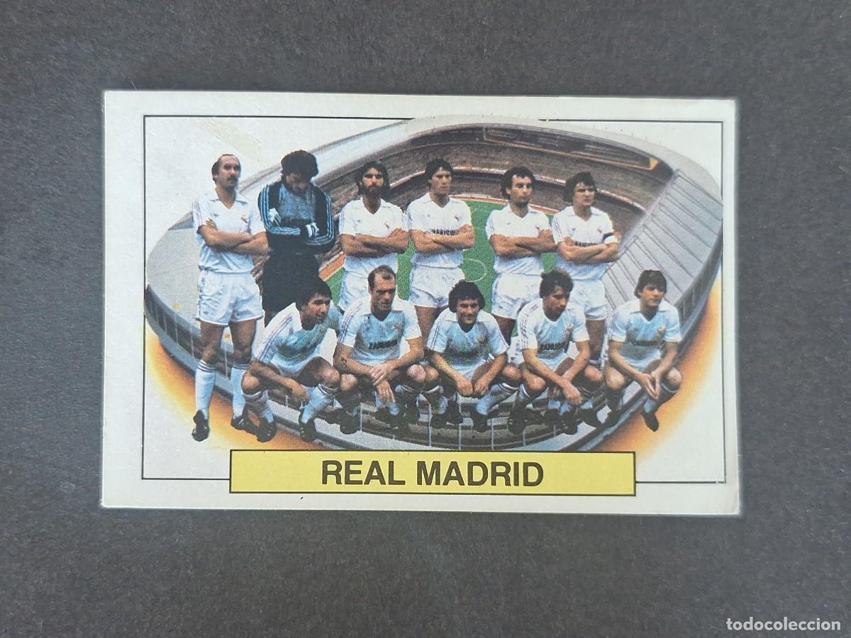 Fu&szlig;ball-Sticker: L6 ALINEACION EQUIPO REAL MADRID LIGA ESTE 1983 1984 83 84 DESPEGADO RECUPERADO