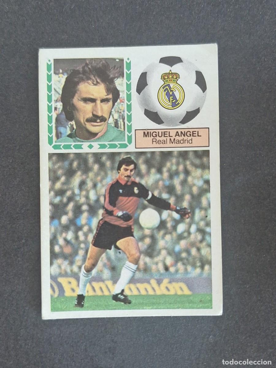 Fu&szlig;ball-Sticker: L6 MIGUEL ANGEL REAL MADRID LIGA ESTE 1983 1984 83 84 DESPEGADO RECUPERADO