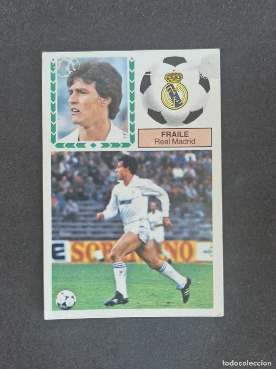 Fu&szlig;ball-Sticker: L6 FRAILE REAL MADRID LIGA ESTE 1983 1984 83 84 DESPEGADO RECUPERADO