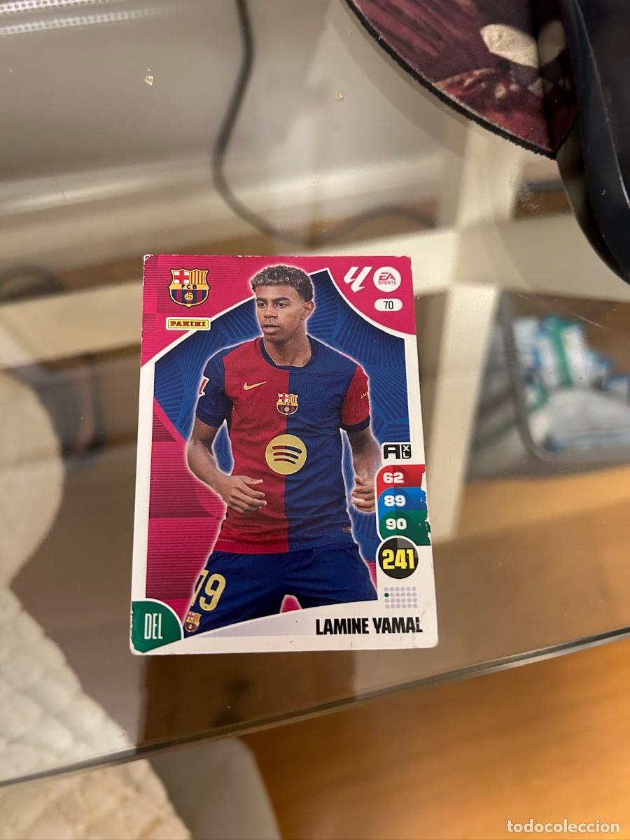Cromos de f&uacute;tbol: lamine yamal n&ordm; 70 adrenalyn 2024-25 como se aprecia