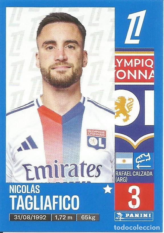Cromos de f&uacute;tbol: Cromo n.&ordm; 189 - Nicol&aacute;s Tagliafico - OL Lyon - Foot 2024 2025 - Ligue 1 McDonald's (Panini) - UNFP