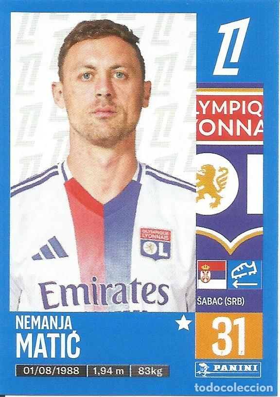 Cromos de f&uacute;tbol: Cromo n.&ordm; 192 - Nemanja Matić - OL Lyon - Foot 2024 2025 - Ligue 1 McDonald's (Panini) - UNFP