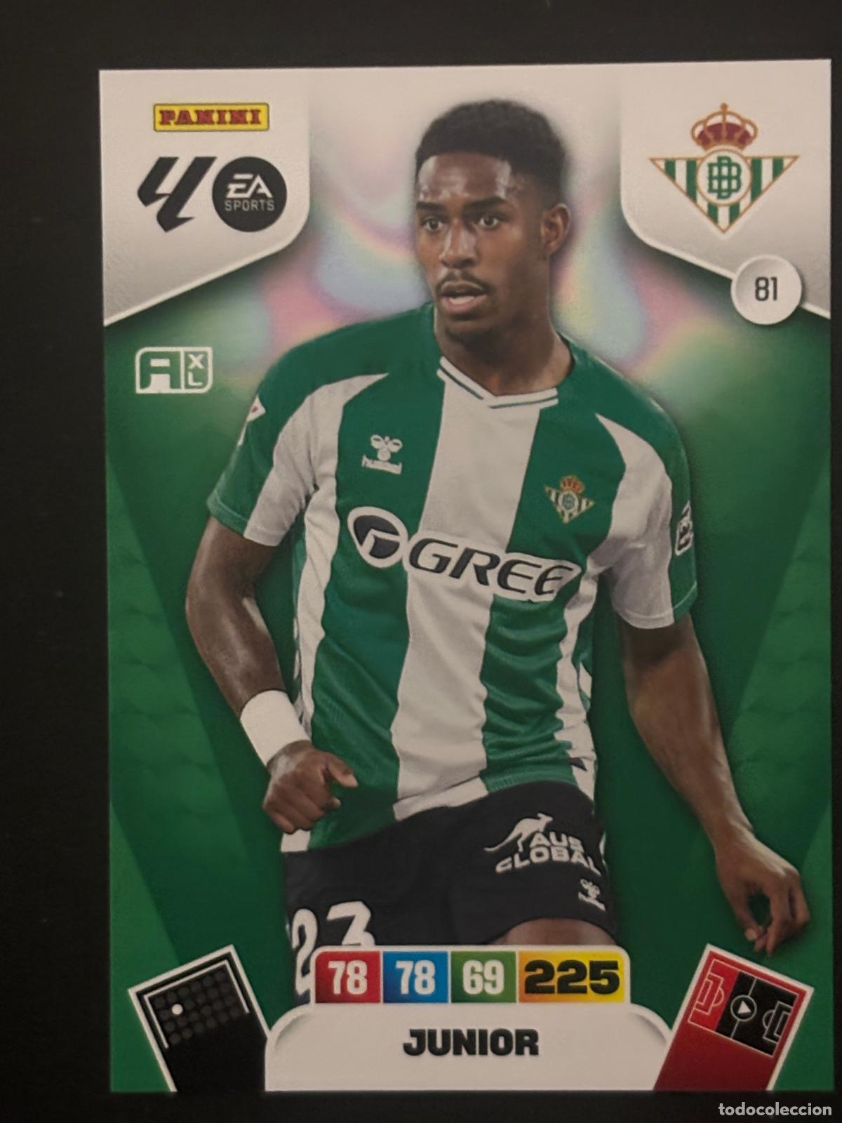 Cromos de f&uacute;tbol: 81 JUNIOR BETIS ADRENALYN XL LALIGA EA SPORTS 25-26 2025-2026 PANINI