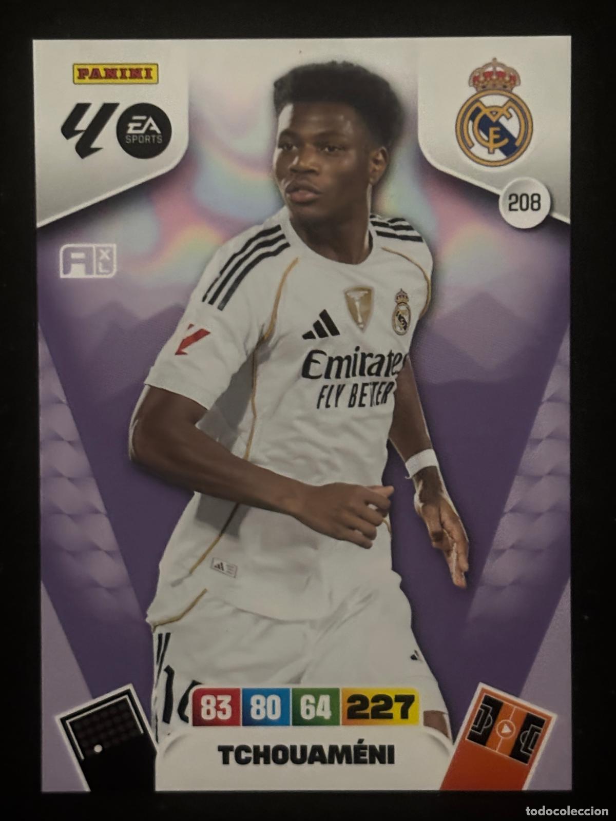 Football Stickers: 208 TCHOUAM&Eacute;NI REAL MADRID ADRENALYN XL LALIGA EA SPORTS 25-26 2025-2026 PANINI