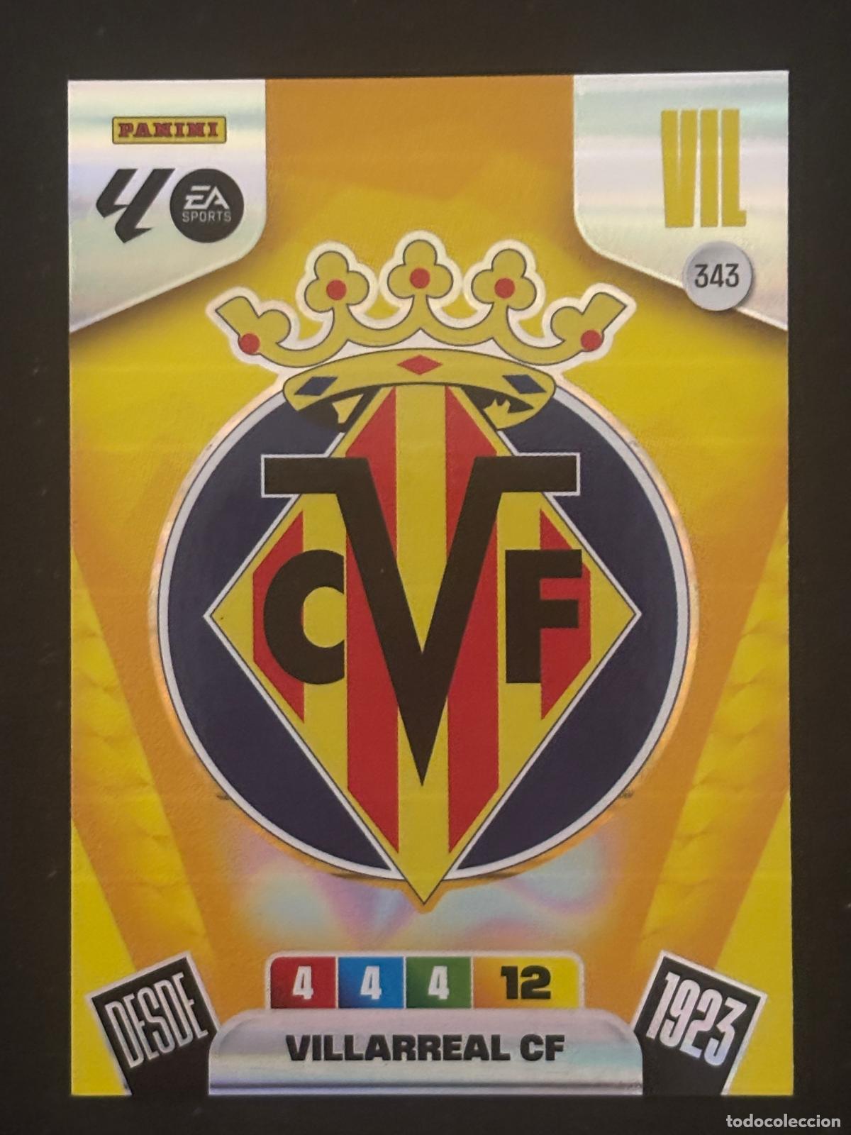 Cromos de f&uacute;tbol: 343 ESCUDO VILLARREAL ADRENALYN XL LALIGA EA SPORTS 25-26 2025-2026 PANINI