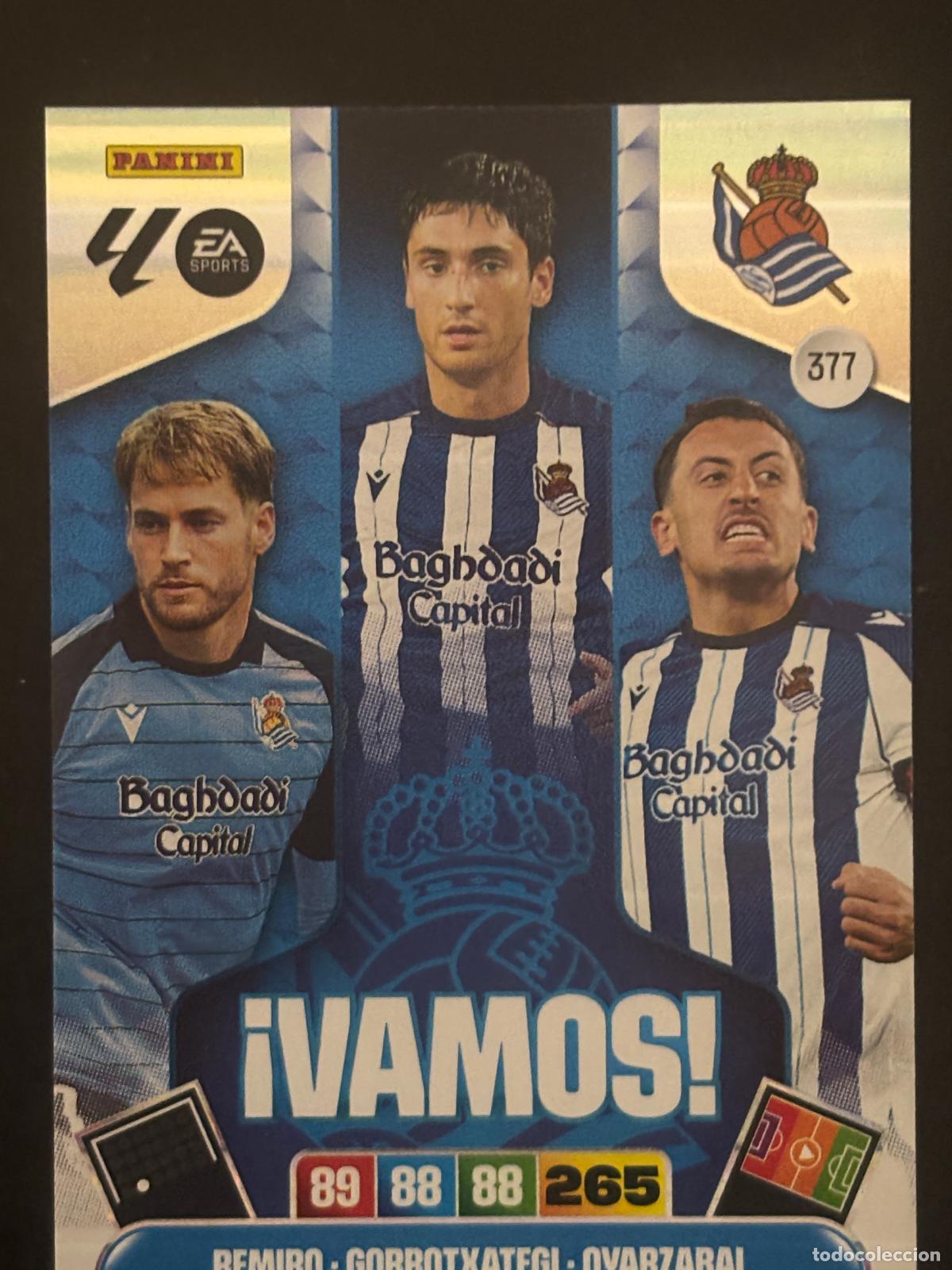 Figurine di Calcio: 377 VAMOS REAL SOCIEDAD &iexcl;VAMOS! ADRENALYN XL LALIGA EA SPORTS 25-26 2025-2026 PANINI