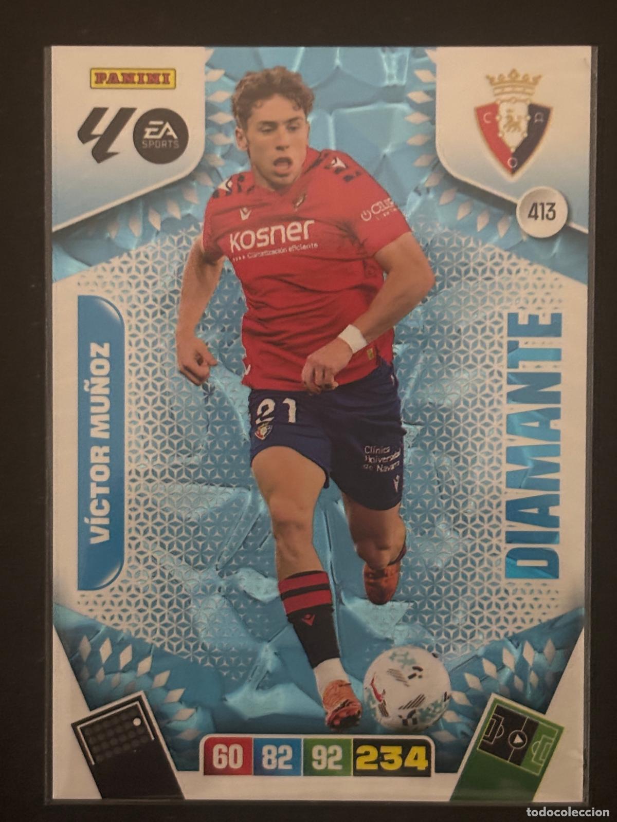 Figurine di Calcio: 413 V&Iacute;CTOR MU&Ntilde;OZ OSASUNA DIAMANTES ADRENALYN XL LALIGA EA SPORTS 25-26 2025-2026 PANINI