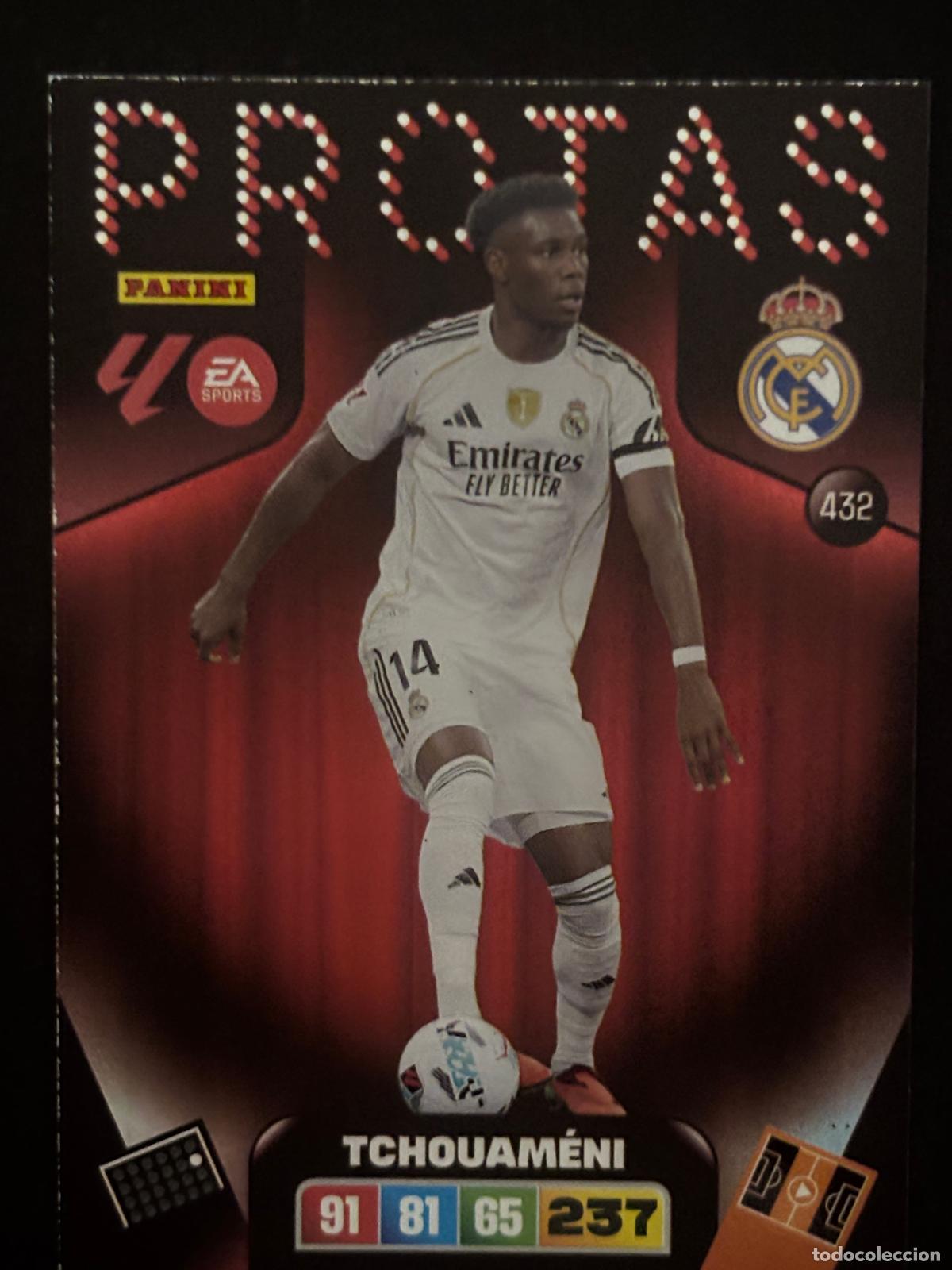 Figurine di Calcio: 432 TCHOUAM&Eacute;NI REAL MADRID PROTAS ADRENALYN XL LALIGA EA SPORTS 25-26 2025-2026 PANINI