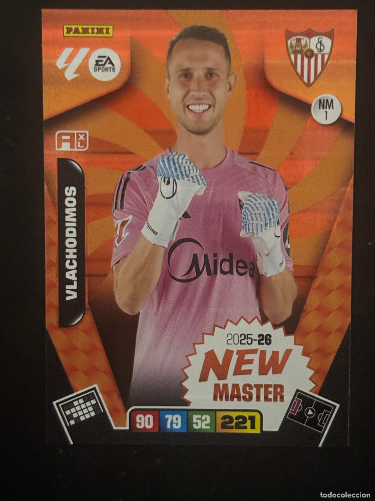 Cartes &agrave; collectionner de Football: NW1 VLACHODIMOS SEVILLA NEW MASTER ADRENALYN XL LALIGA EA SPORTS 25-26 2025-2026 PANINI