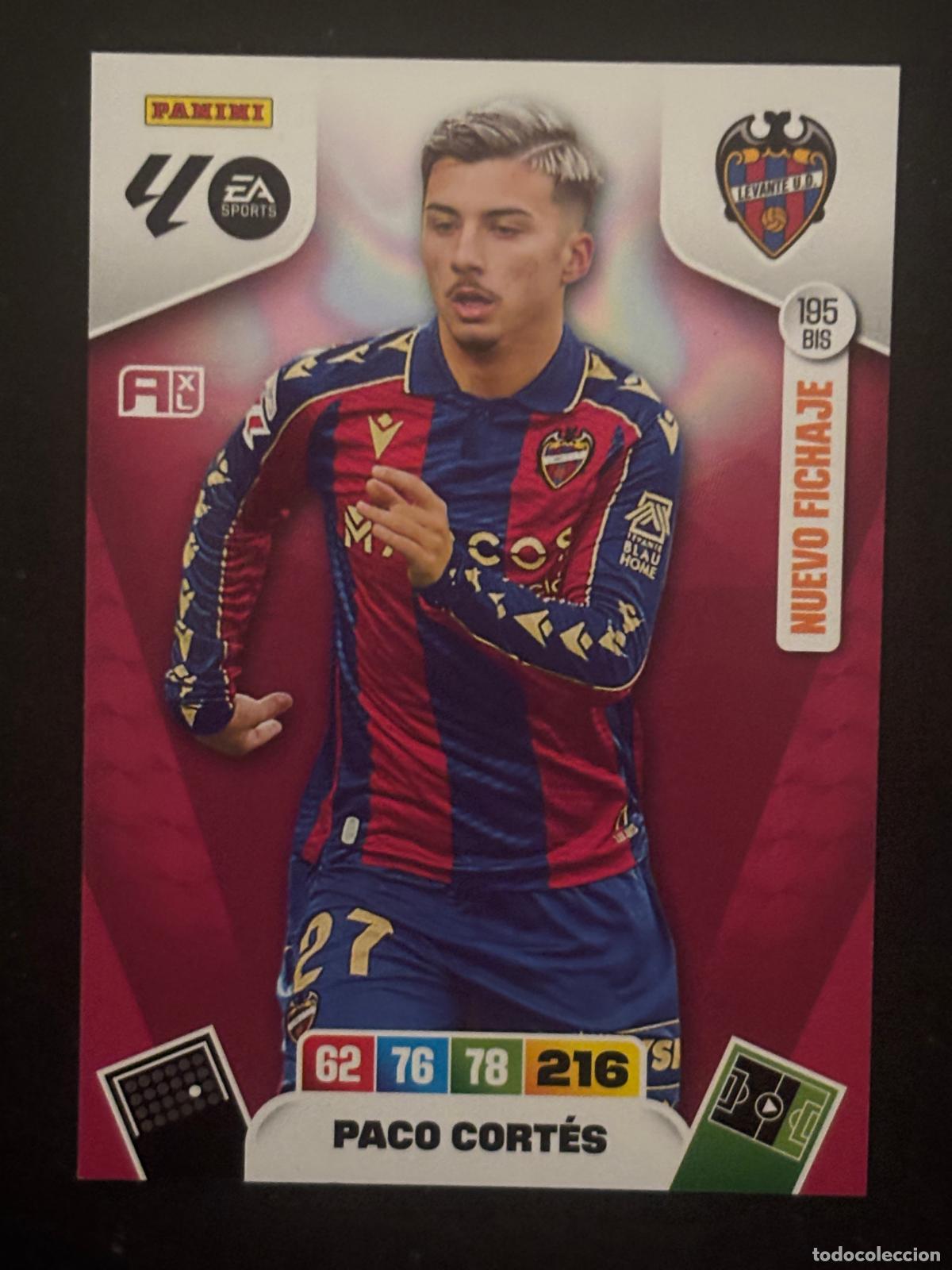 Cartes &agrave; collectionner de Football: 195BIS PACO CORT&Eacute;S LEVANTE ADRENALYN PLUS 2&ordf; EDICI&Oacute;N ADRENALYN XL LALIGA 25-26 2025-2026