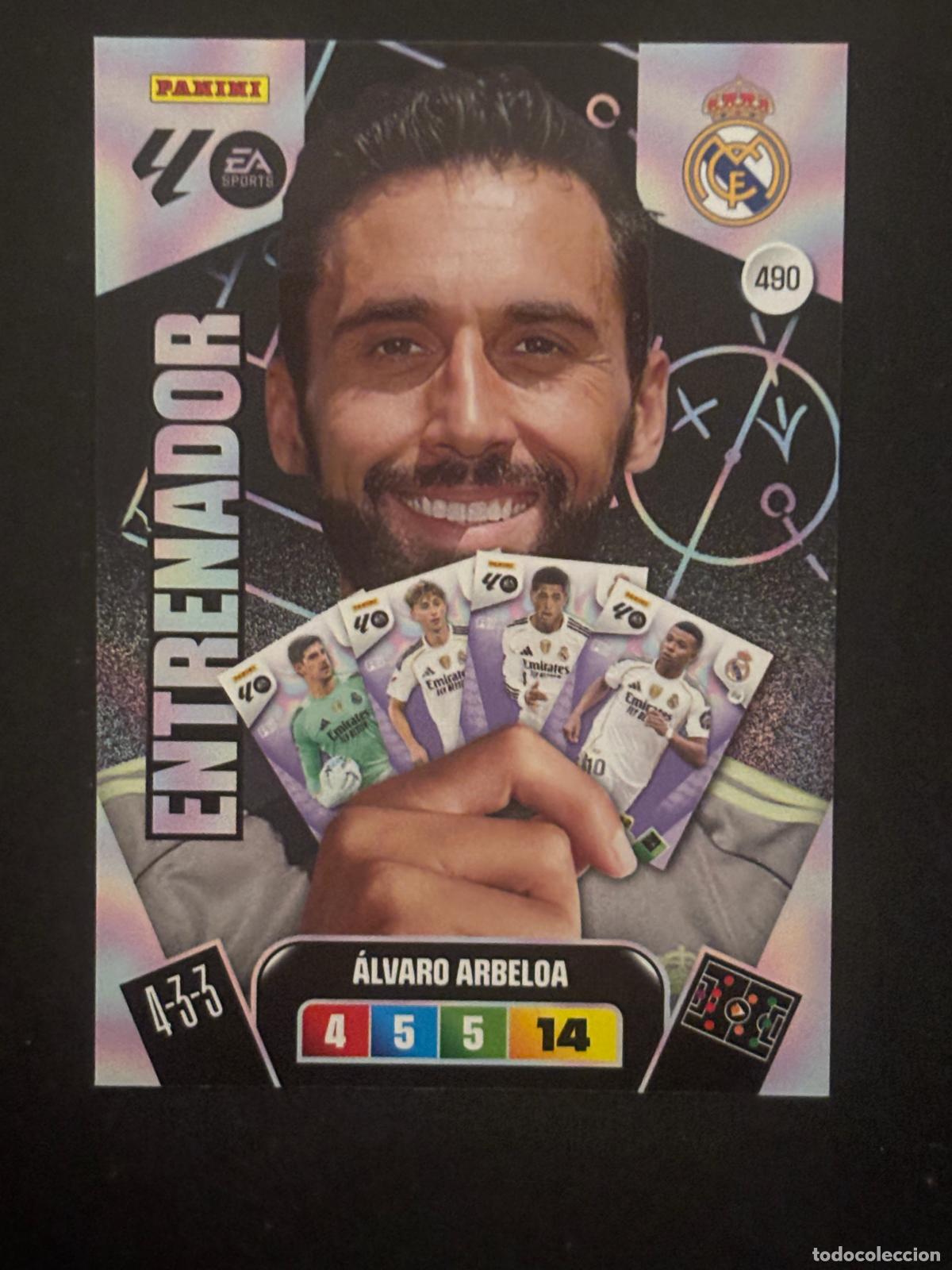 Cartes &agrave; collectionner de Football: 490 &Aacute;LVARO ARBELOA REAL MADRID ENTRENADOR PLUS 2&ordf; EDICI&Oacute;N ADRENALYN XL LALIGA 25-26