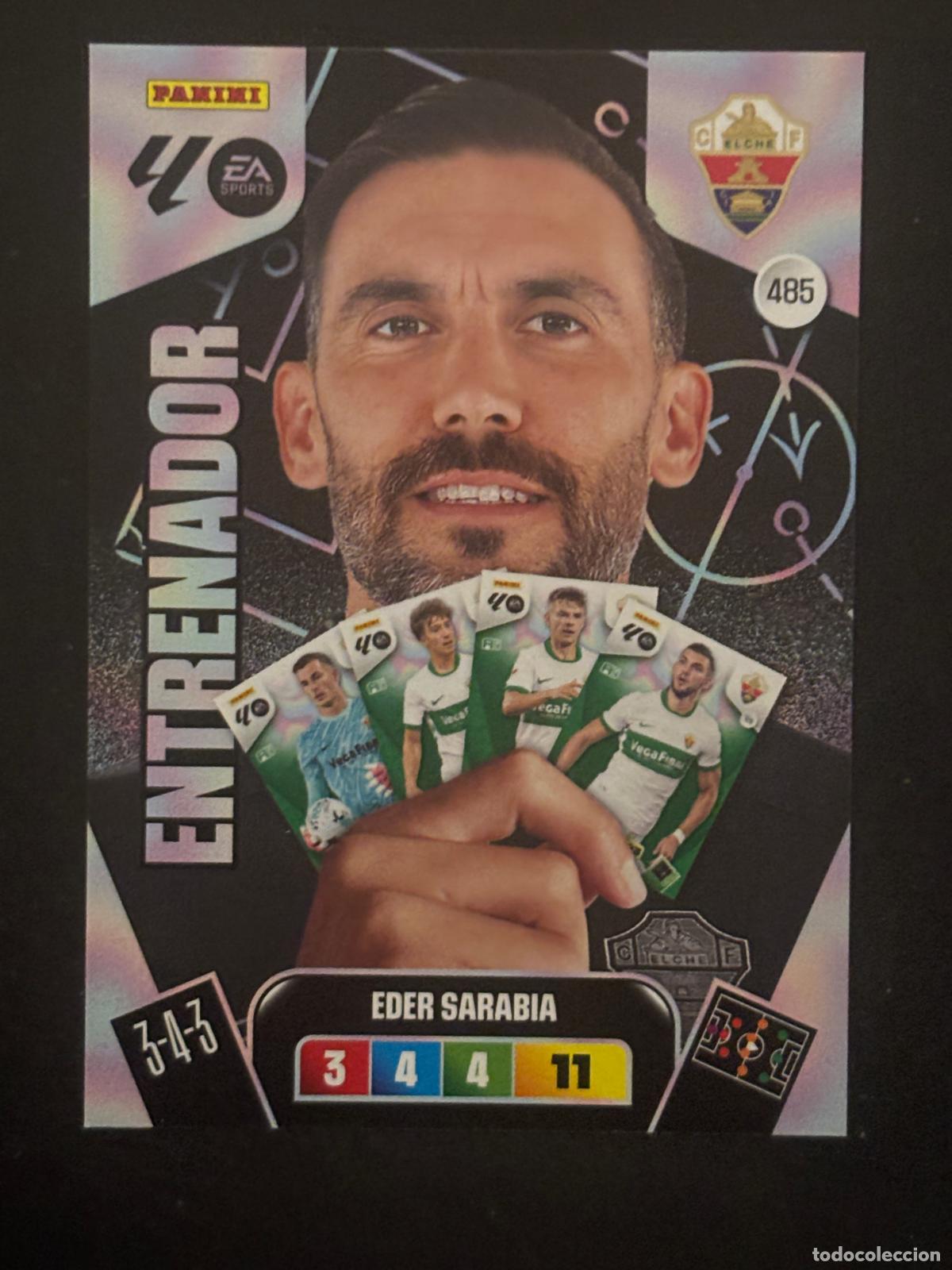 Cartes &agrave; collectionner de Football: 485 EDER SARABIA ELCHE ENTRENADOR ADRENALYN PLUS 2&ordf; EDICI&Oacute;N ADRENALYN XL LALIGA 25-26