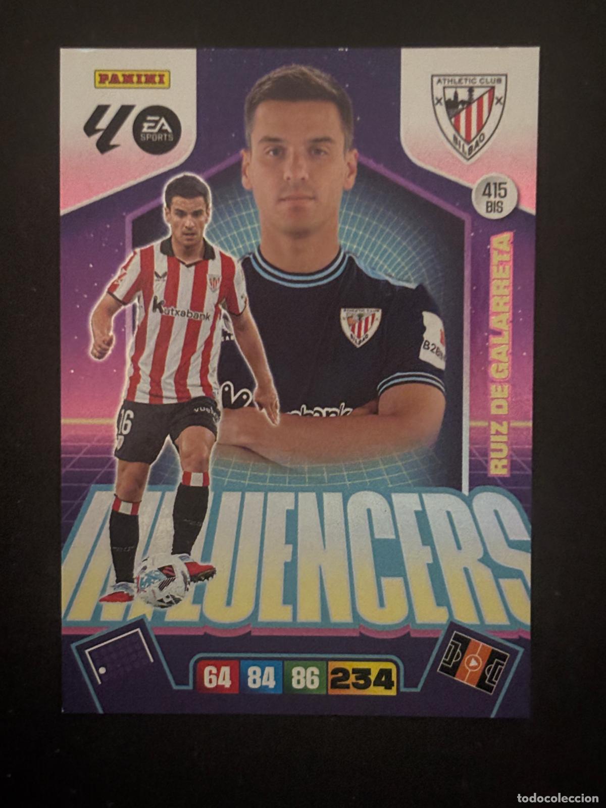 Cartes &agrave; collectionner de Football: 415BIS RUIZ DE GALARRETA AT BILBAO INFLUENCERS SOBRE PREMIUM ADRENALYN XL LALIGA 25-26
