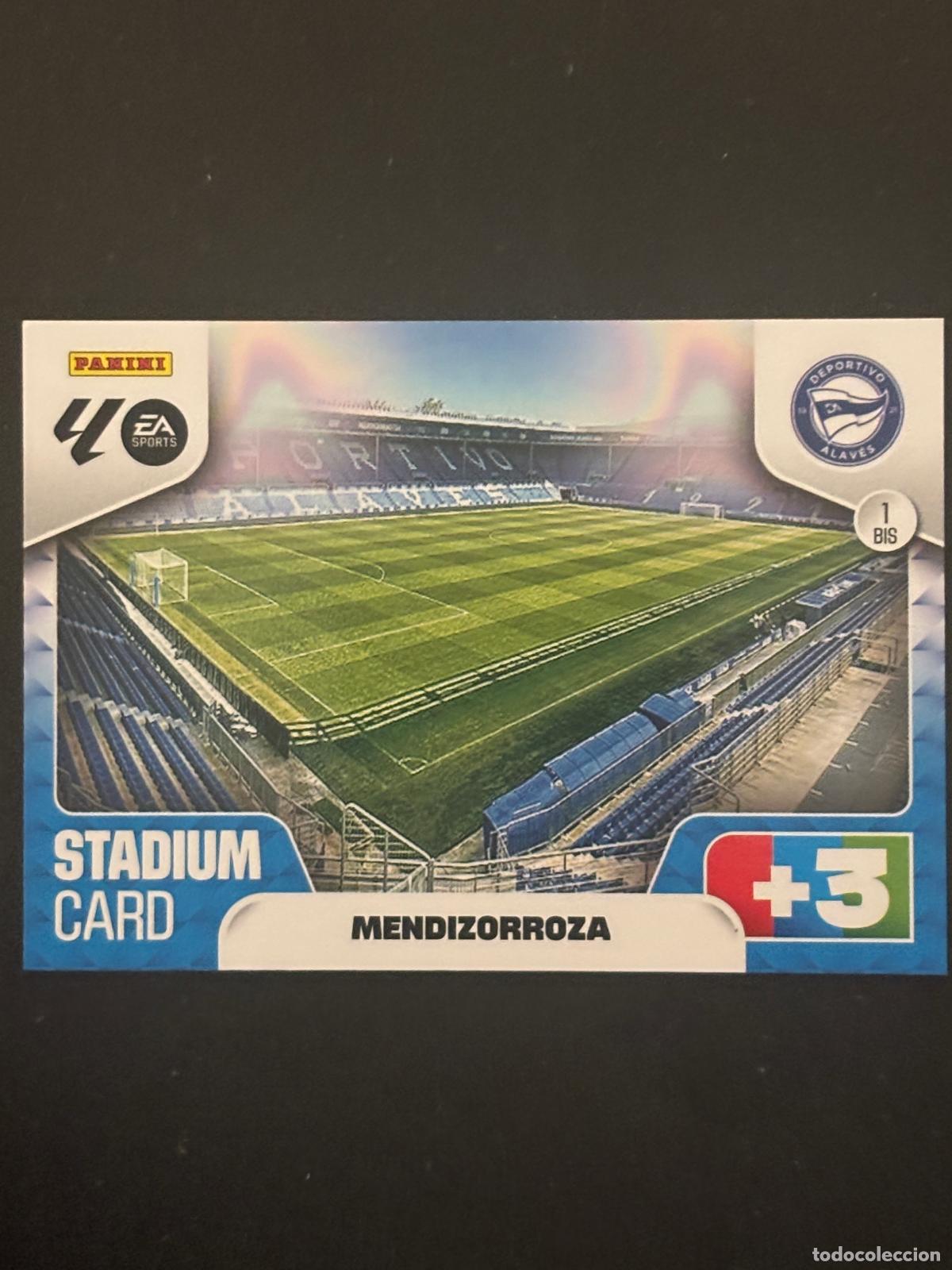 Figurine di Calcio: 1BIS MENDIZORROZA ALAVES STADIUM CARD ADRENALYN XL LALIGA EA SPORTS 25-26 2025-2026 PANINI