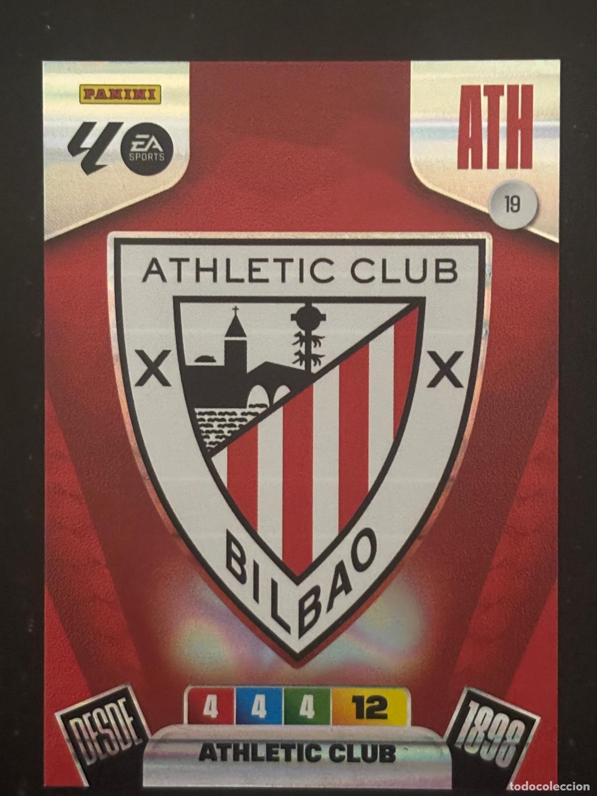 Figurine di Calcio: 19 ESCUDO AT BILBAO ADRENALYN XL LALIGA EA SPORTS 25-26 2025-2026 PANINI
