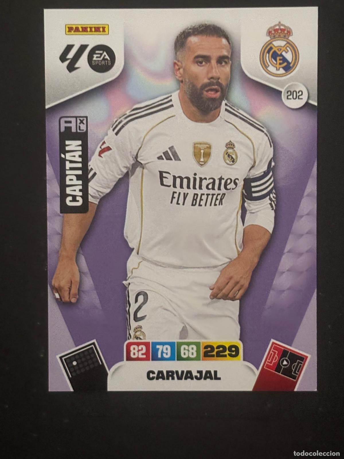 Fu&szlig;ball-Sticker: 202 CARVAJAL REAL MADRID ADRENALYN XL LALIGA EA SPORTS 25-26 2025-2026 PANINI